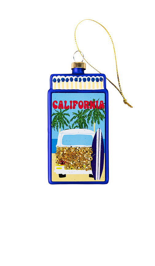 Furbish Studio California Matchbook Ornament In Blue