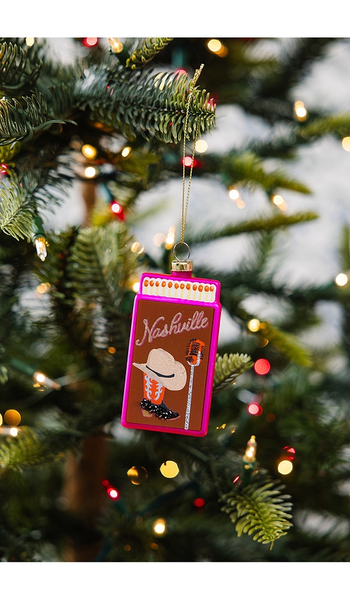 Furbish Studio Nashville Matchbook Ornament In Pink