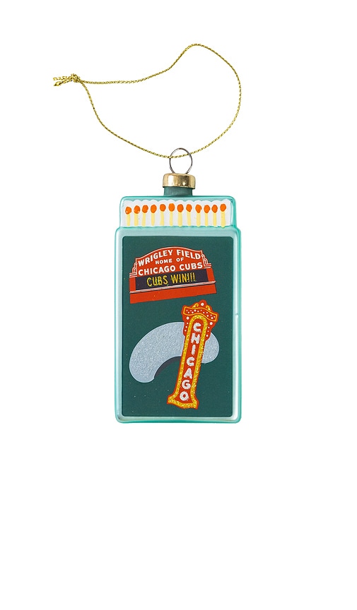 Furbish Studio Chicago Matchbook Ornament In Green