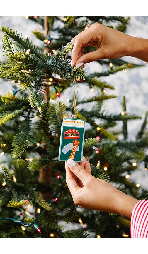 Furbish Studio Chicago Matchbook Ornament In Green