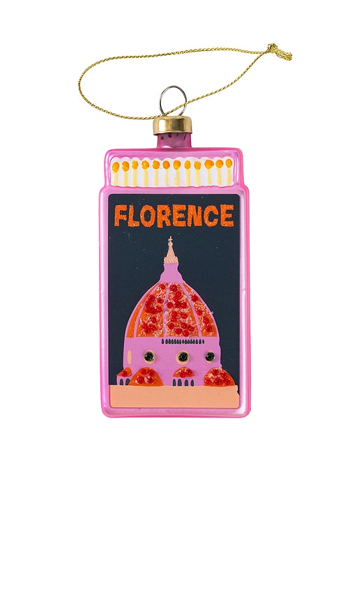 Furbish Studio Florence Matchbook Ornament In Pink