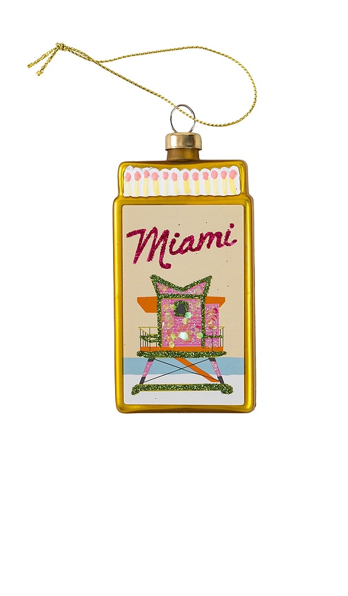 Furbish Studio Miami Matchbook Ornament In Gold