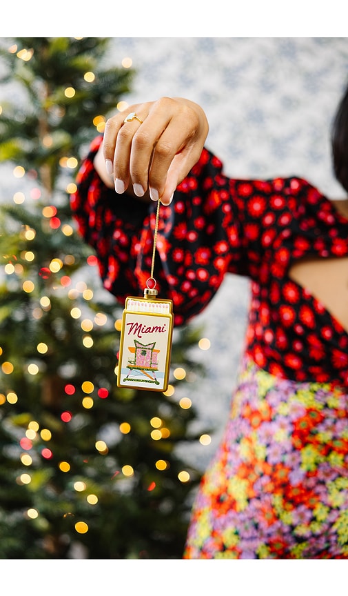 Furbish Studio Miami Matchbook Ornament In Gold