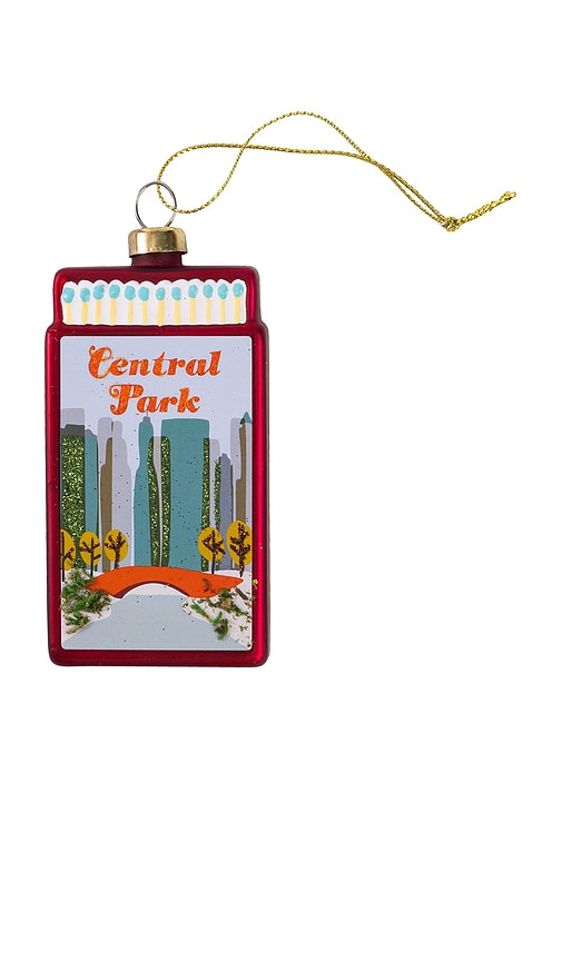 Furbish Studio Central Park Matchbook Ornament In Red