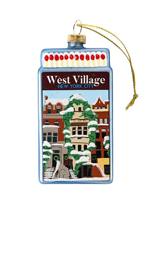 Furbish Studio West Village Matchbook Ornament In Blue