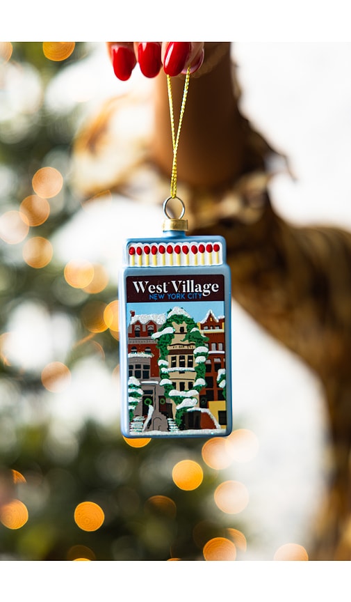 Furbish Studio West Village Matchbook Ornament In Blue