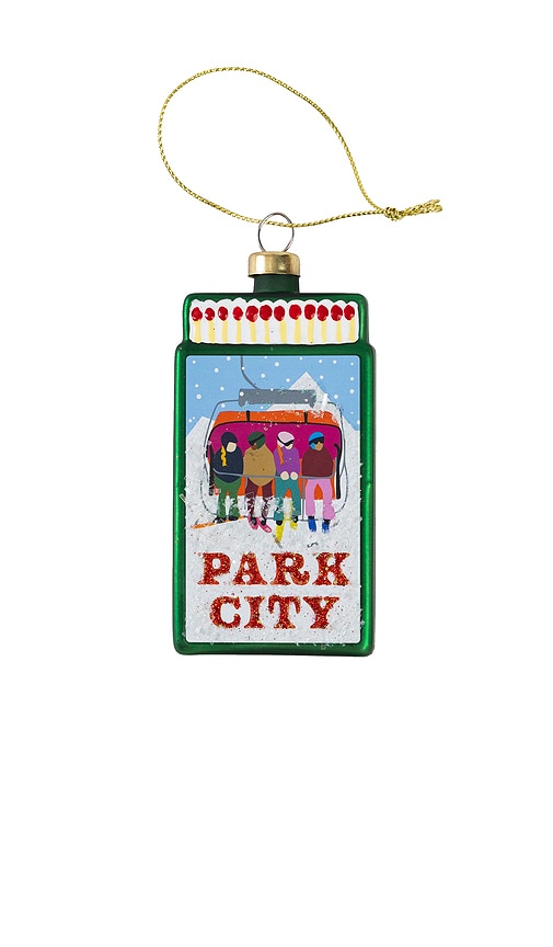 Furbish Studio Park City Matchbook Ornament In Green