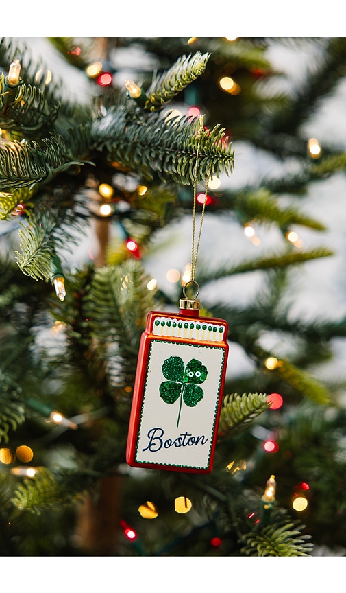 Furbish Studio Boston Matchbook Ornament In Red