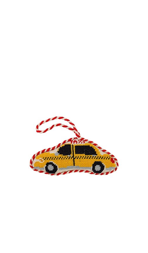 Furbish Studio Taxi Cab Needlepoint Icon Ornament In Multi