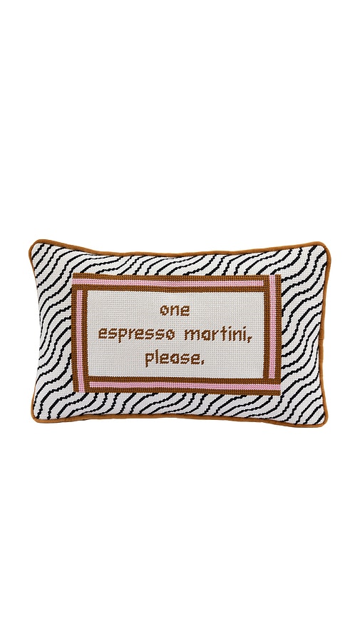 Furbish Studio Espresso Martini Needlepoint Pillow | Thumbnail 4