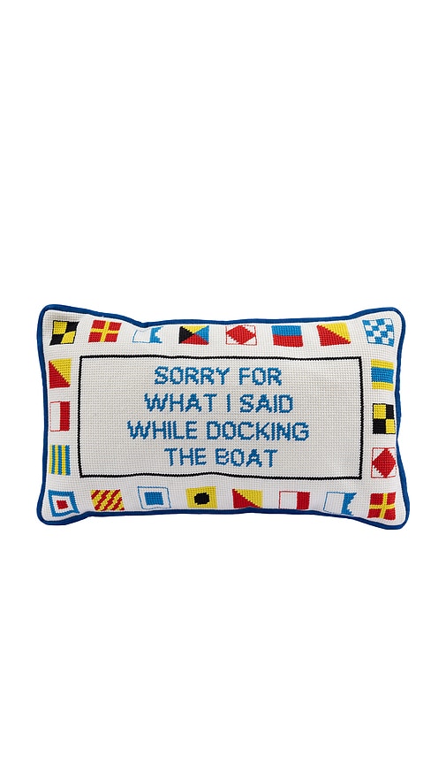 Furbish Studio Docking The Boat Needlepoint Pillow | Thumbnail 4