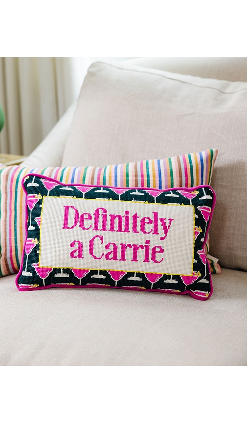  Furbish Studio Carrie Needlepoint Pillow In Pink. 