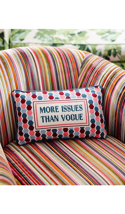  Furbish Studio More Issues Needlepoint Pillow In Blue. 