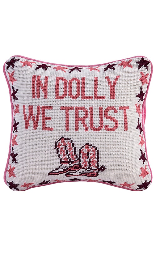 OREILLER BRODERIE TRUST DOLLY NEEDLEPOINT PILLOW in - Furbish Studio - Modalova