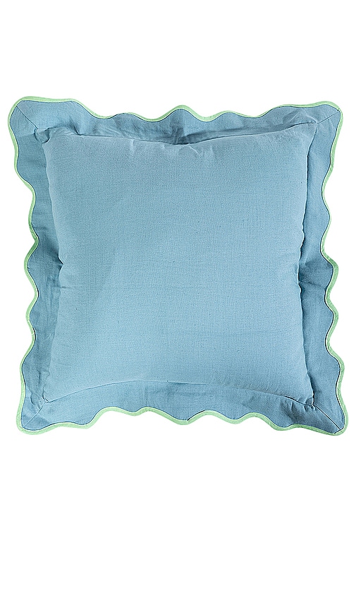 Shop Furbish Studio Darcy Linen Pillow Cover In Aqua & Mint