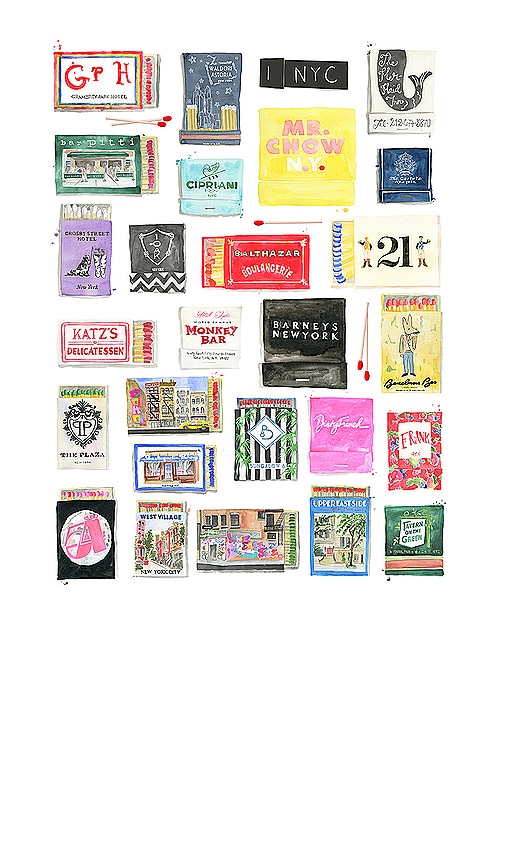 Furbish Studio NYC Collection Large Matchbook Watercolor Print