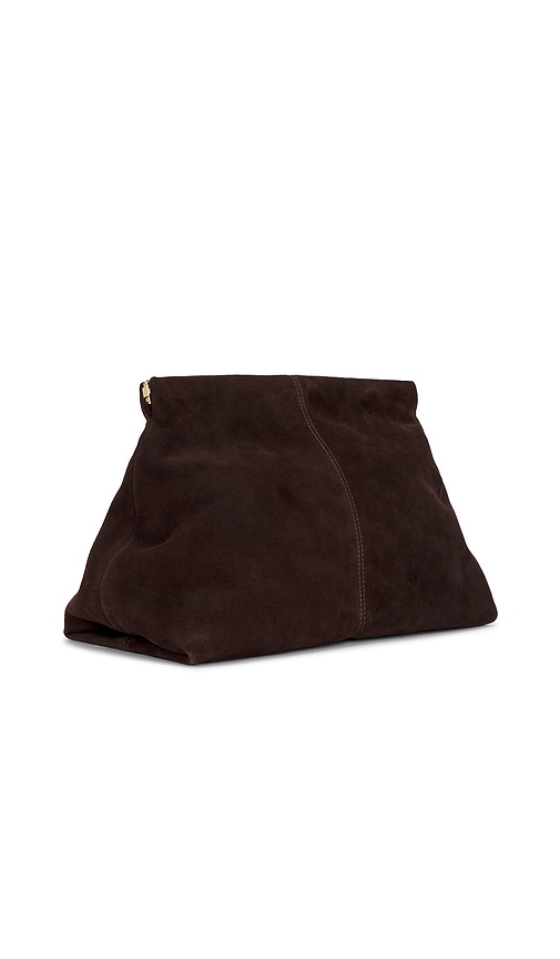  Flattered Clutch Clay In Chocolate. 