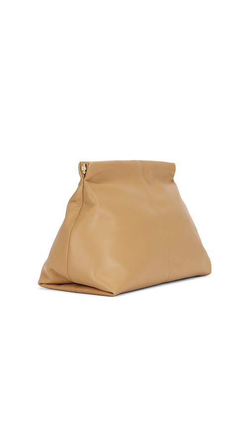  Flattered Clutch In Tan. 