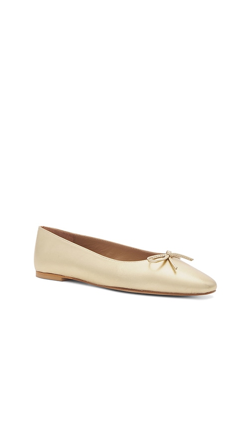 Shop Flattered Bodil Flat In Metallic Gold