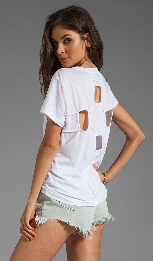 Geometric Cut Out Back Tee