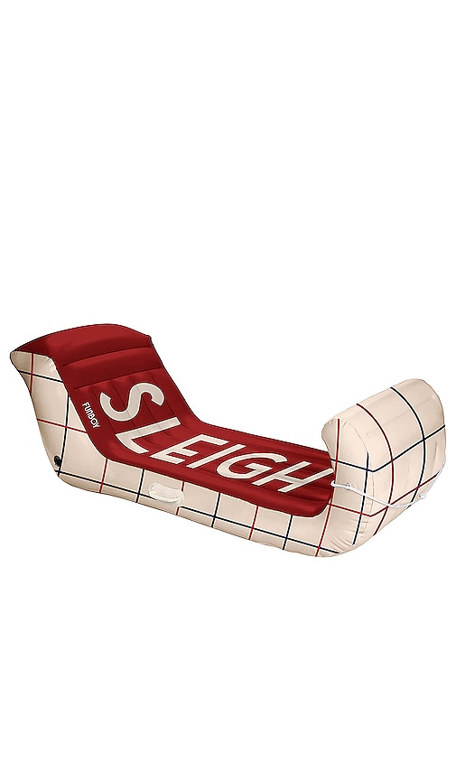 FUNBOY Nordic Sleigh Winter Snow Sled in Brick.