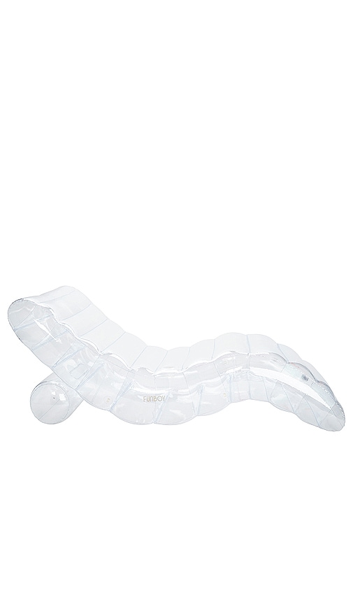 Shop Funboy Clear Chaise Lounger Floatie In White