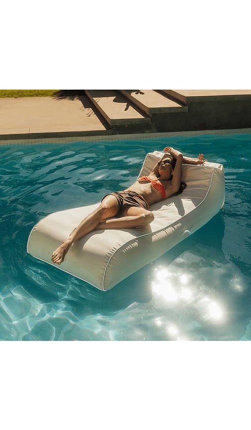 Funboy Cream Fabric Sunbed Lounger In Multi