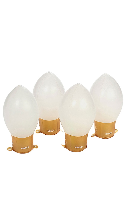 Funboy Light Up Holiday Bulbs 4 Pack In White