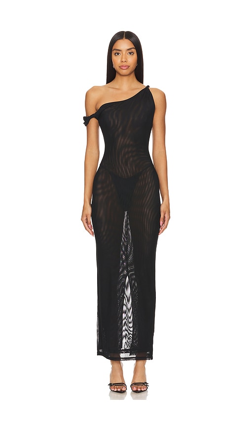 Mesh Twist Maxi Dress