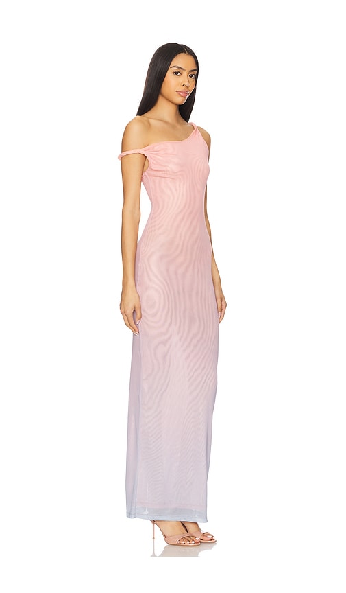 GOOD AMERICAN MESH TWIST MAXI DRESS