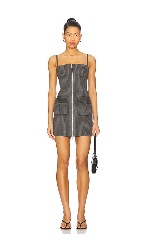 Soft Stretch Ponte Mini Dress in Grey. - size XXXXL/4X (also in L, M, S, XS, XXL/2X, XXXL/3X)