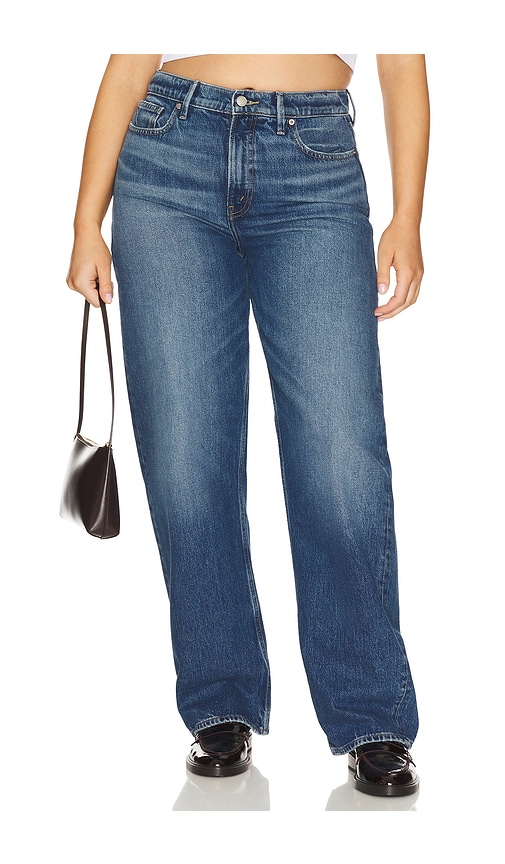 Good American Good Barrel Jeans Indigo740 In Blue
