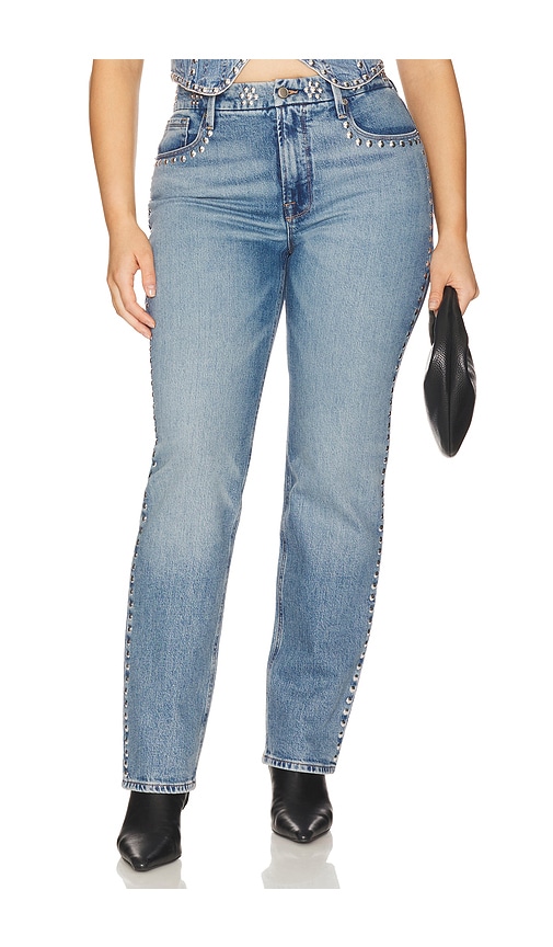 GOOD AMERICAN GOOD ICON STUDDED STRAIGHT