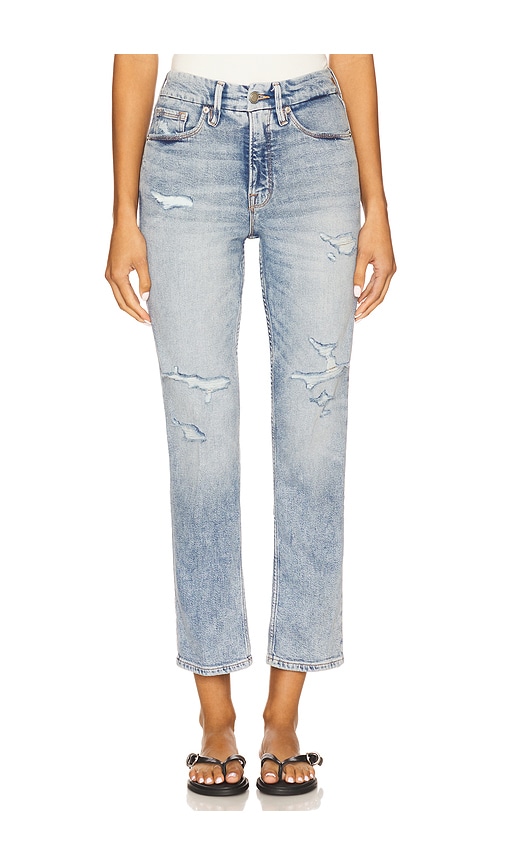 Good American Good Icon Straight Ankle Jeans In Blue