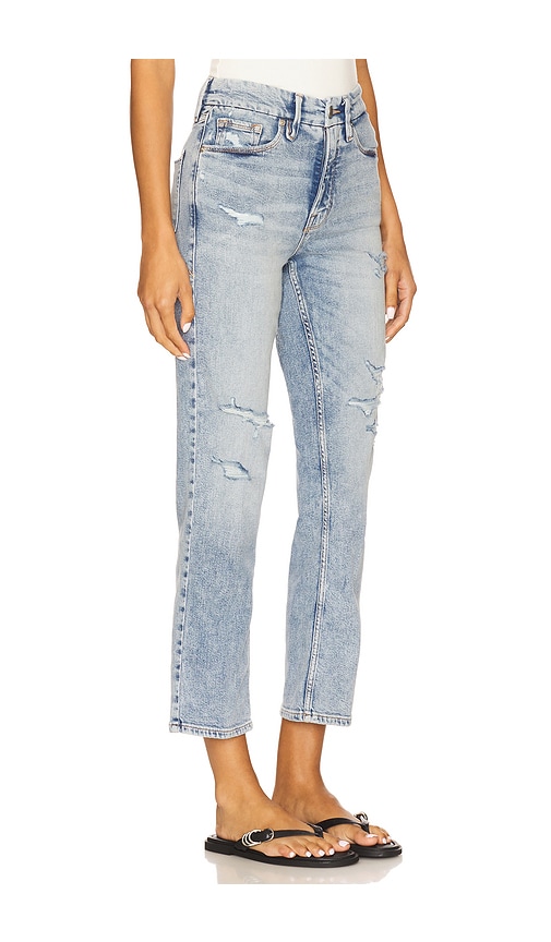 Good American Good Icon Straight Ankle Jeans In Blue