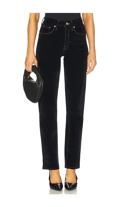 Good American Good Icon Straight Velvet Denim Jeans