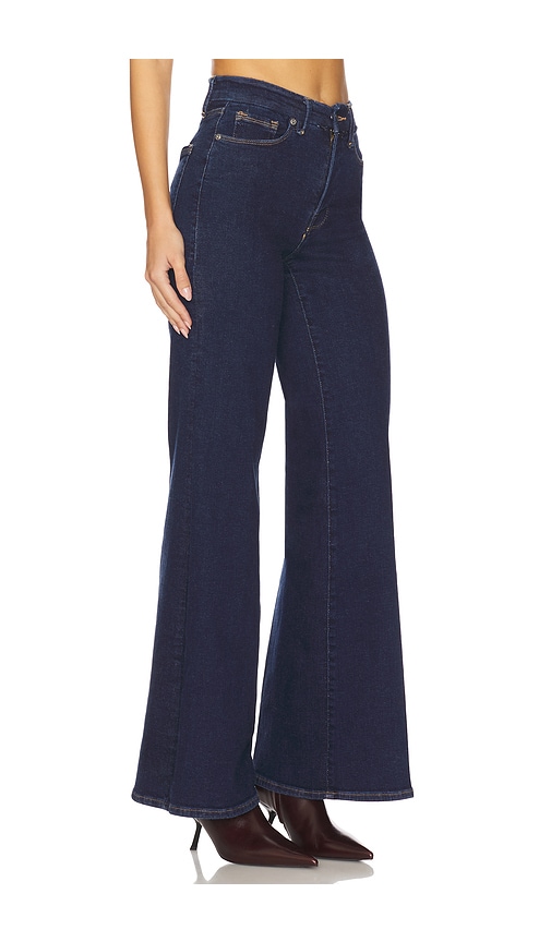  Good American Good Waist Palazzo Jeans In Denim-dark. Size 00. Also In 0, 2, 4, 6, 8, 10, 12, 18, 20, 22, 24. 