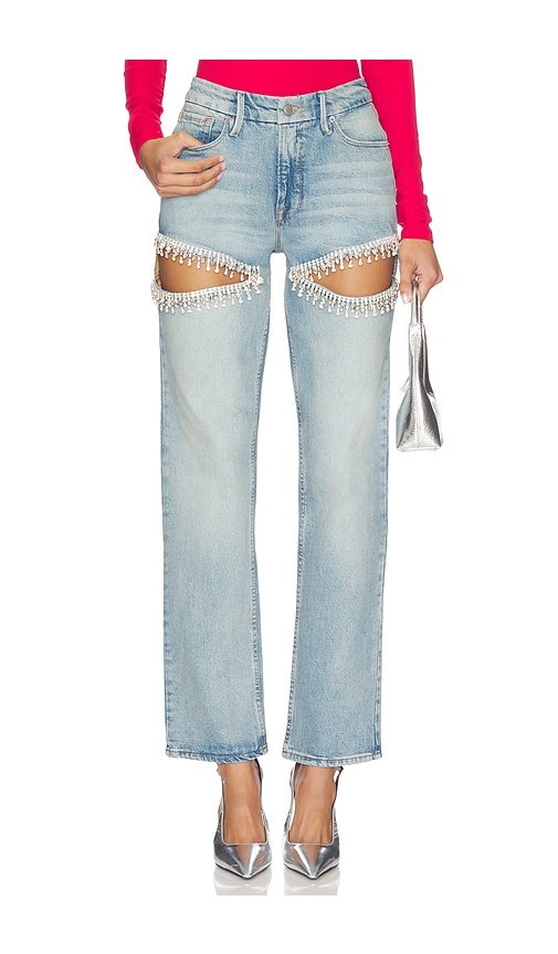 Good American Good Icon Diamond Straight Jeans in Indigo357
