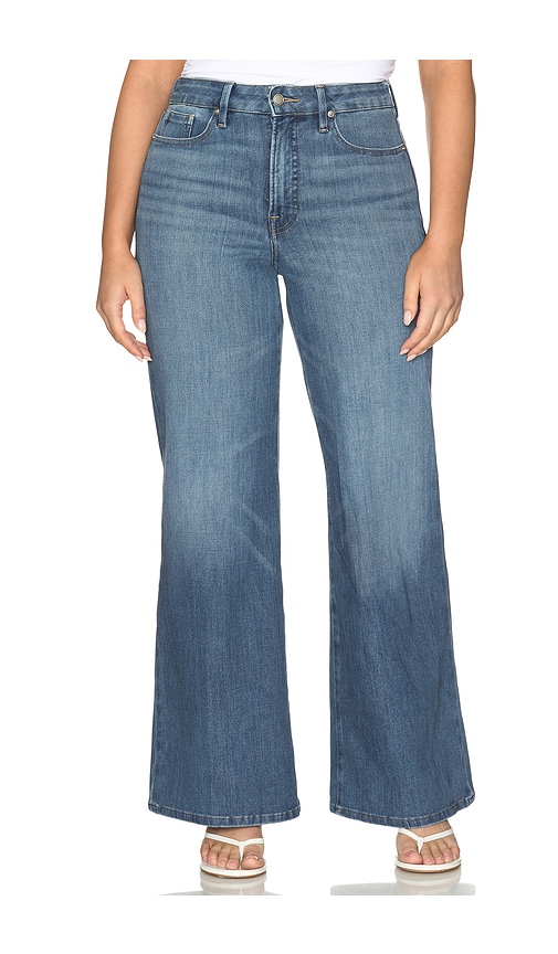  Good American Soft Tech Good Waist Palazzo Ankle Jeans En Blue. Taille 0. Also En 10, 12, 14, 16, 18, 2, 20, 4, 6, 8. 