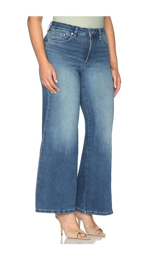 Good American Soft Tech High Palazzo Ankle Jeans | Thumbnail 4