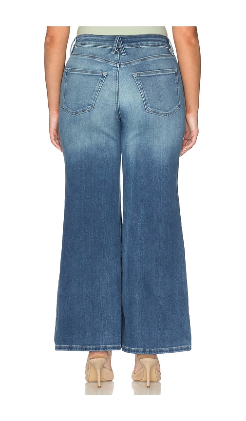 Good American Soft Tech High Palazzo Ankle Jeans | Thumbnail 8