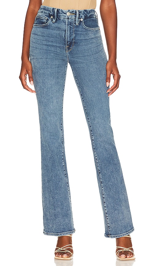 Womens Good American ivory Good Classic Slim Bootcut Jeans