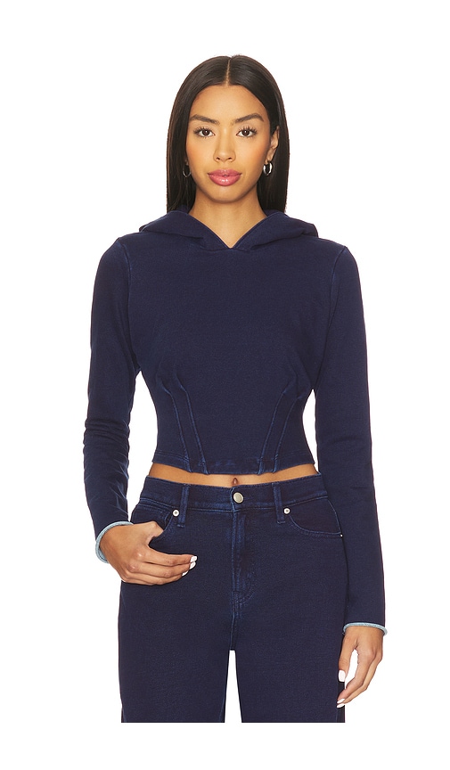 Good American Jeanius Corset Hoodie In Multi