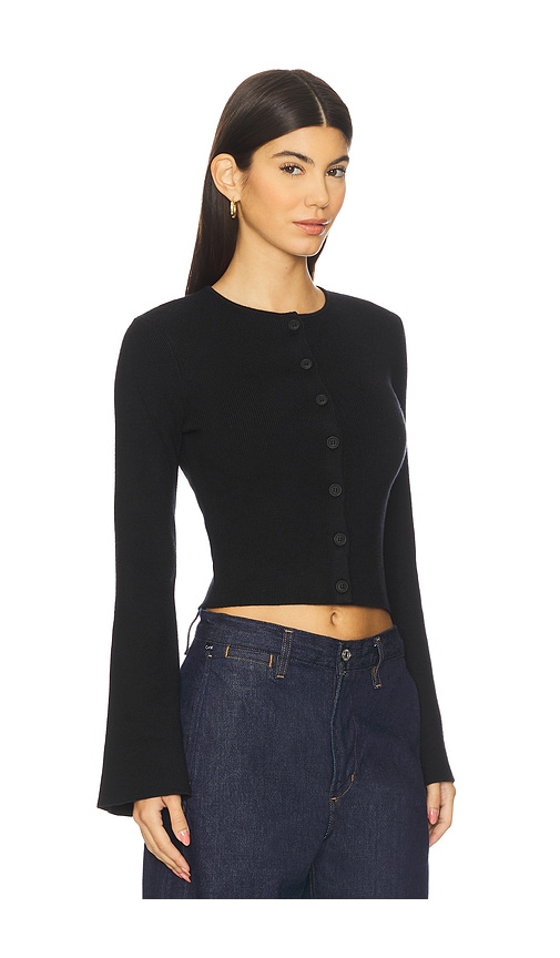  Good American Bell Sleeve Knit Cardigan In Black. Size M. Also In L, Xl/1x, Xxl/2x, Xxxl/3x, Xxxxl/4x. 
