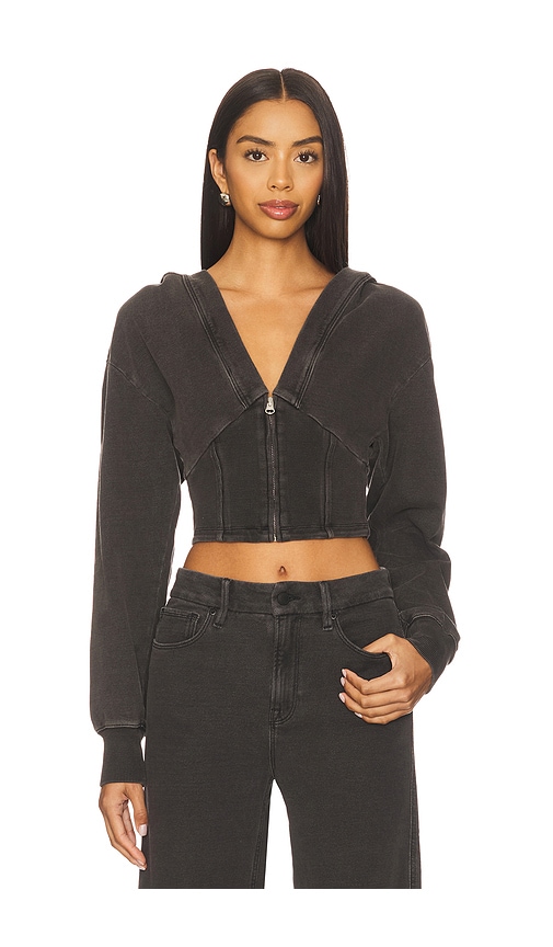 Jeanius Zip Up Hoodie Good American