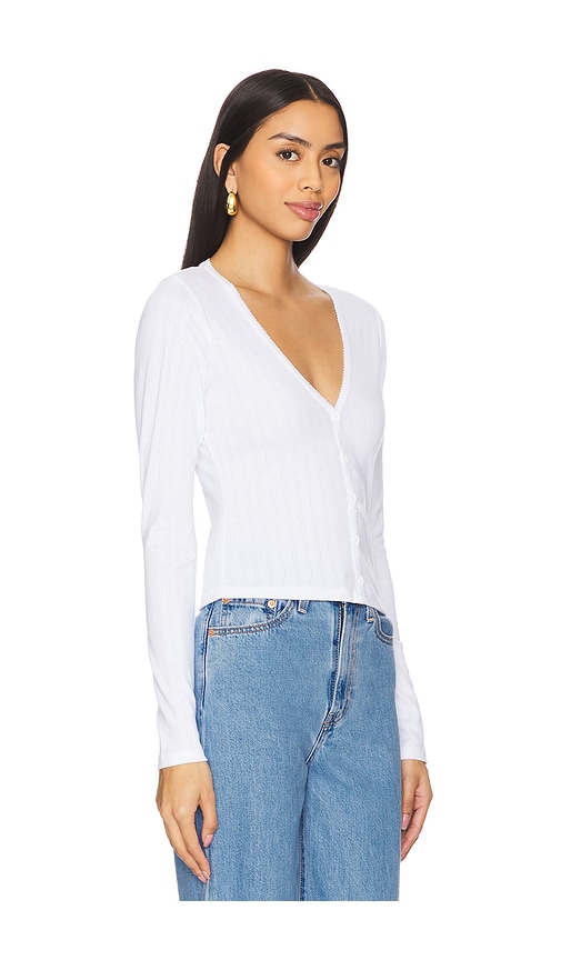  Good American Cardigan Cotton Pointelle In White. Größe 4x. Also In 5x. 