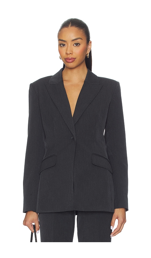 Good American Essential Suiting Sculpted Blazer In Black