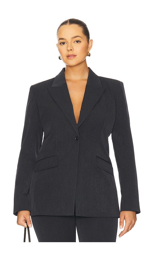 Good American Essential Suiting Sculpted Blazer In Black