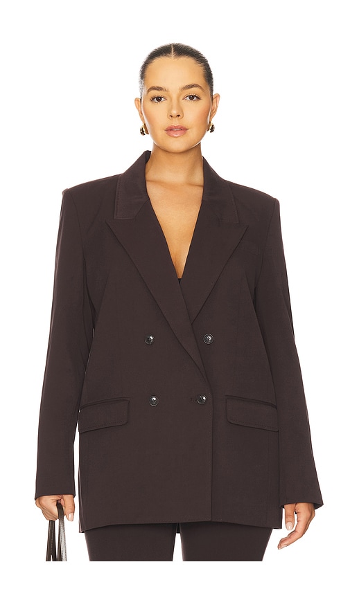 Good American Essential Suiting Oversized Blazer In Brown