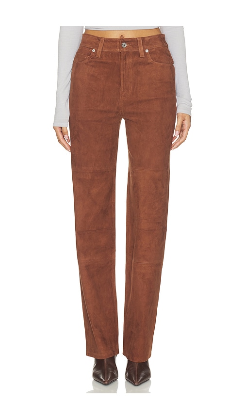 Good American Suede Good True Straight Jeans in Brown. - size 0 (also in 10, 12, 2, 4, 6, 8)